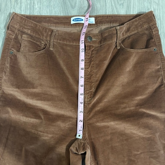 Old Navy Corduroy High Rise Ankle Flare Womens 16 Tall Brown Pants Boho Classic - Picture 8 of 11
